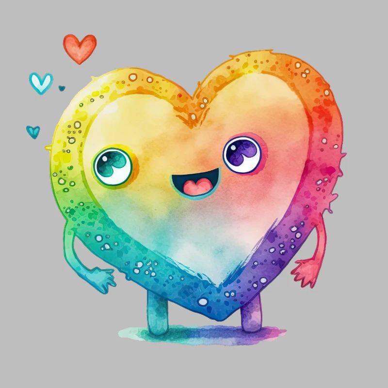 Süßes Regenbogen Herz