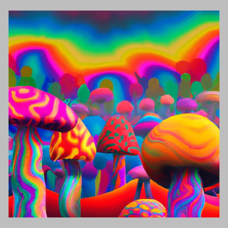 Regenbogenpilzwald