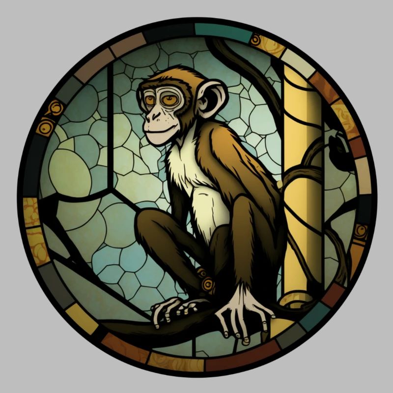 Vitrail de singe