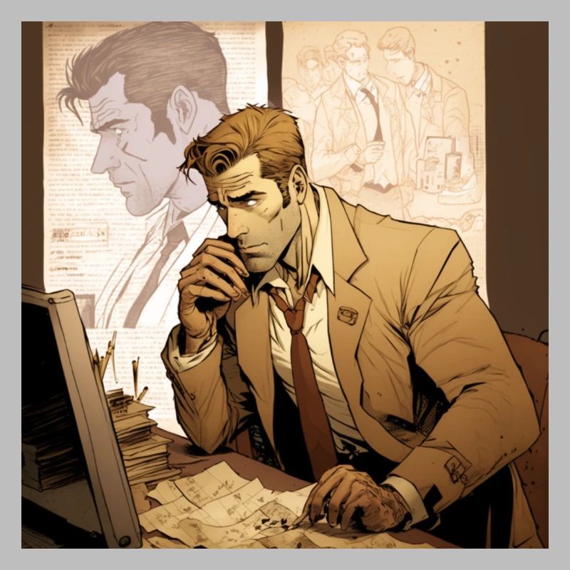 Image comique d’un espion espionnant John Constantine