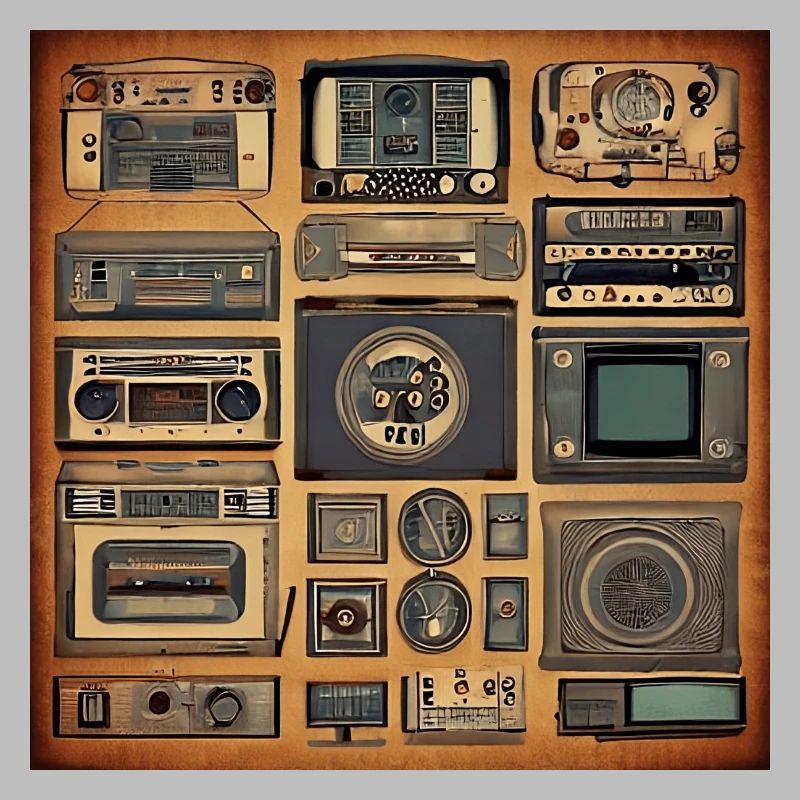 Retro Elektronik 80er style