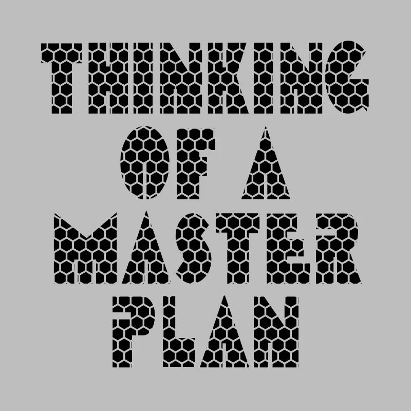 Denken an einen Masterplan schwarz