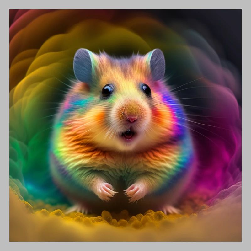 Farbiger Hamster, einzigartiges Design