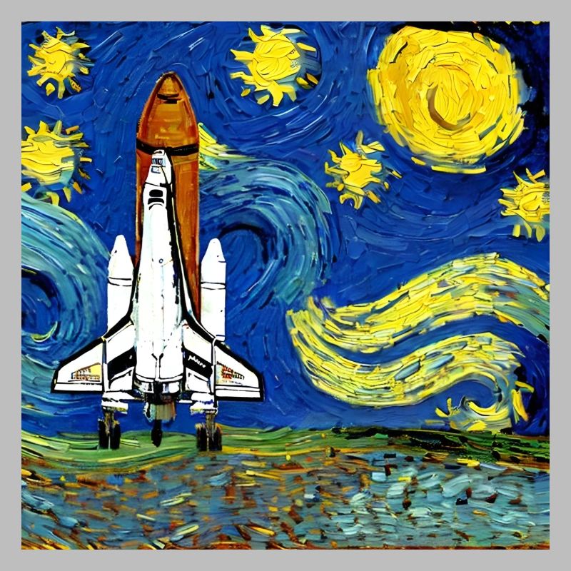 navette spatiale van gogh