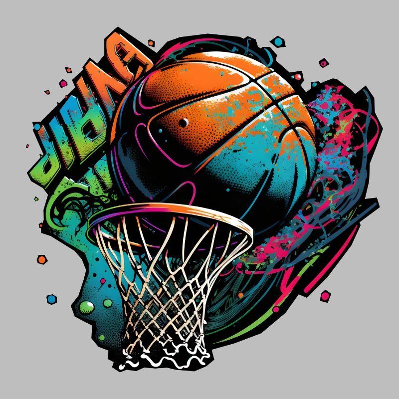 Buntes Basketball Graffiti