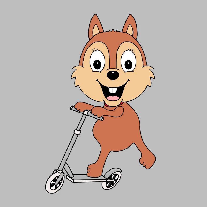 ROLLER - EICHHÖRNCHEN - TIER - KIND - BABY