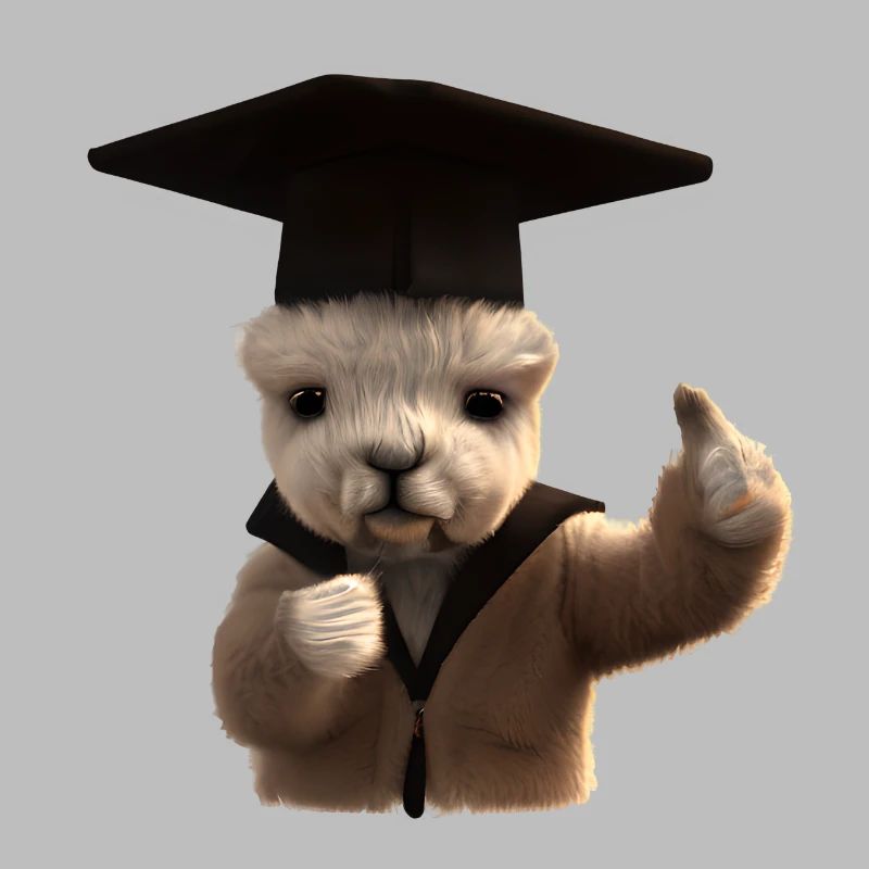 Bachelor Studium Schulabschluss Absolvent Alpaka