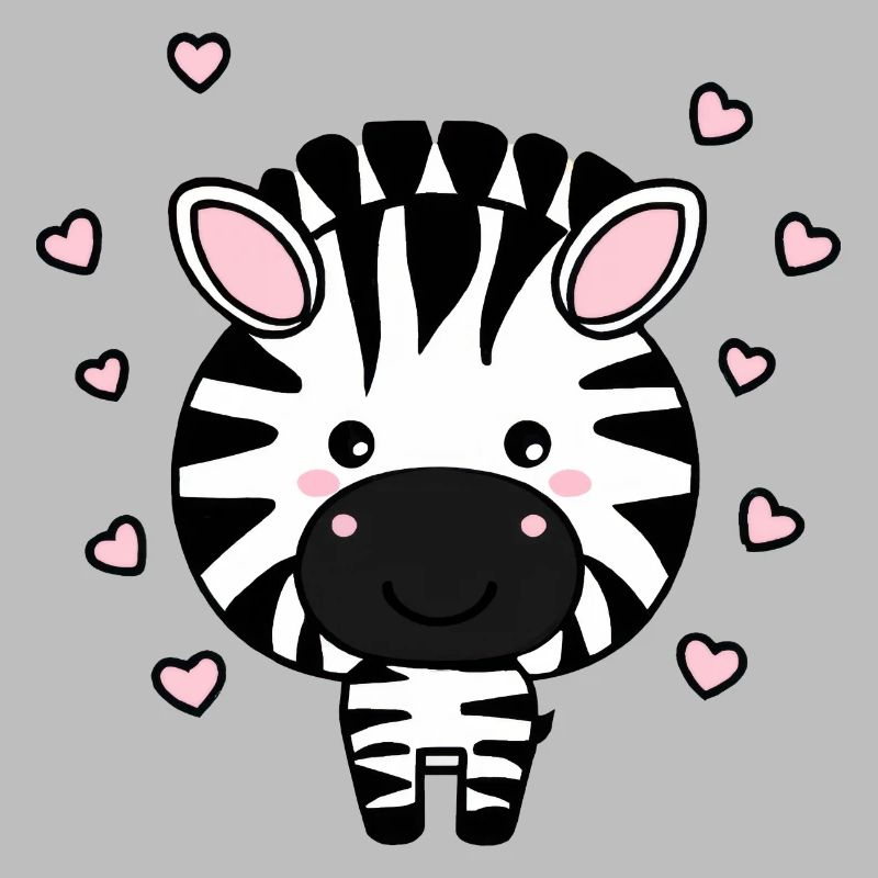 Süßes Zebra mit Herzchen