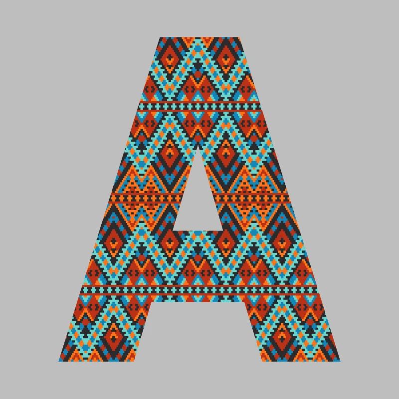 Buchstabe A- Boho-Design