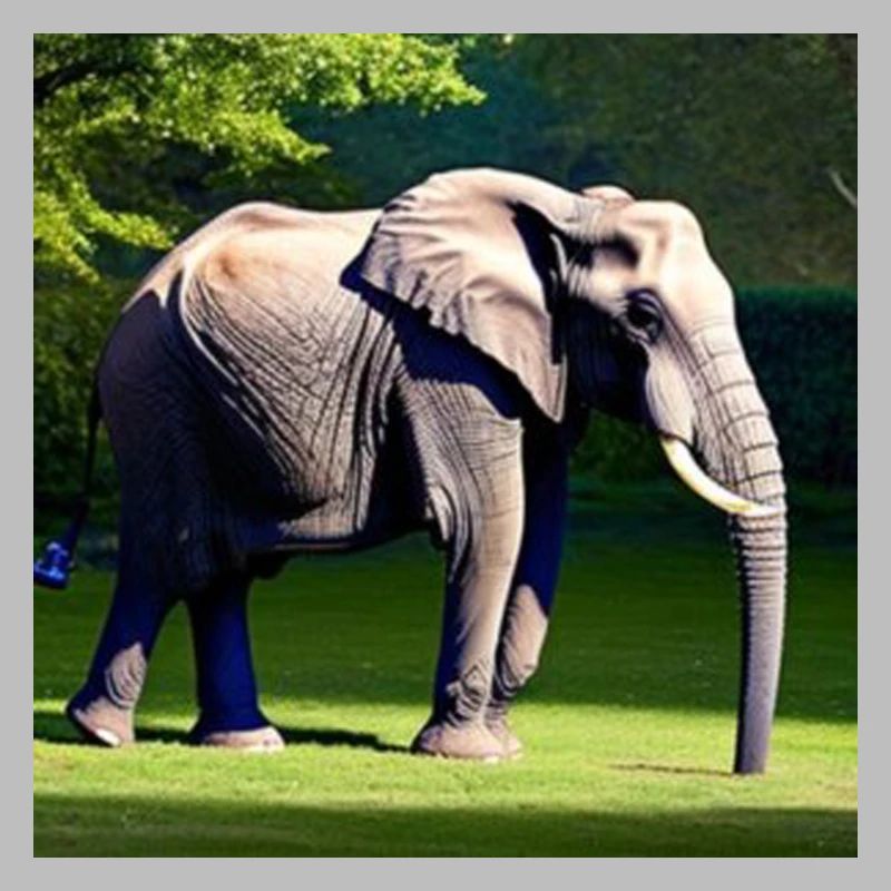Elefant auf eine Wiese