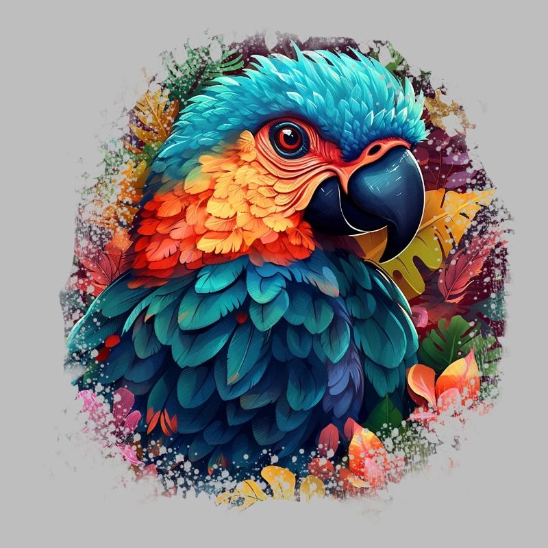 Bunter Papagei