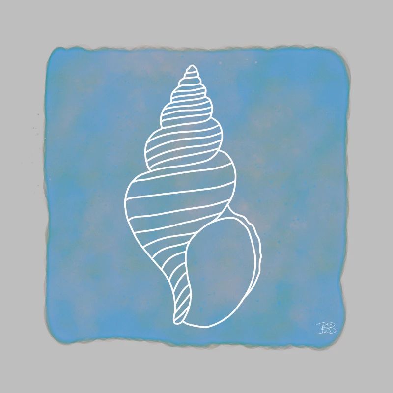 Snail Clam, Boho Line Art Design, Shells