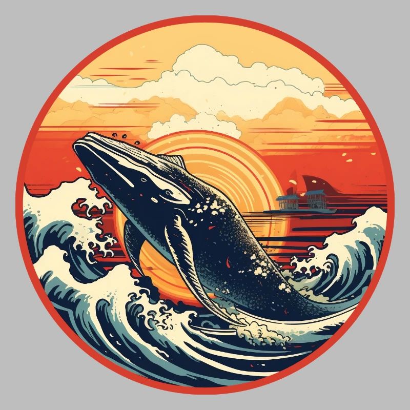 Whale Ukiyo-e 2