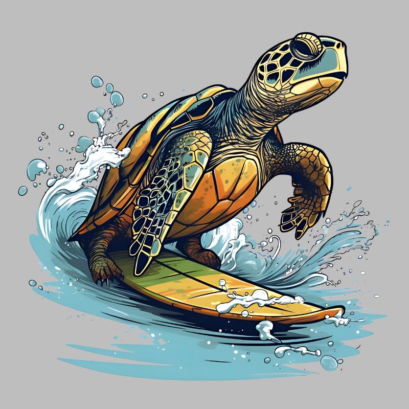 Turtle surfing