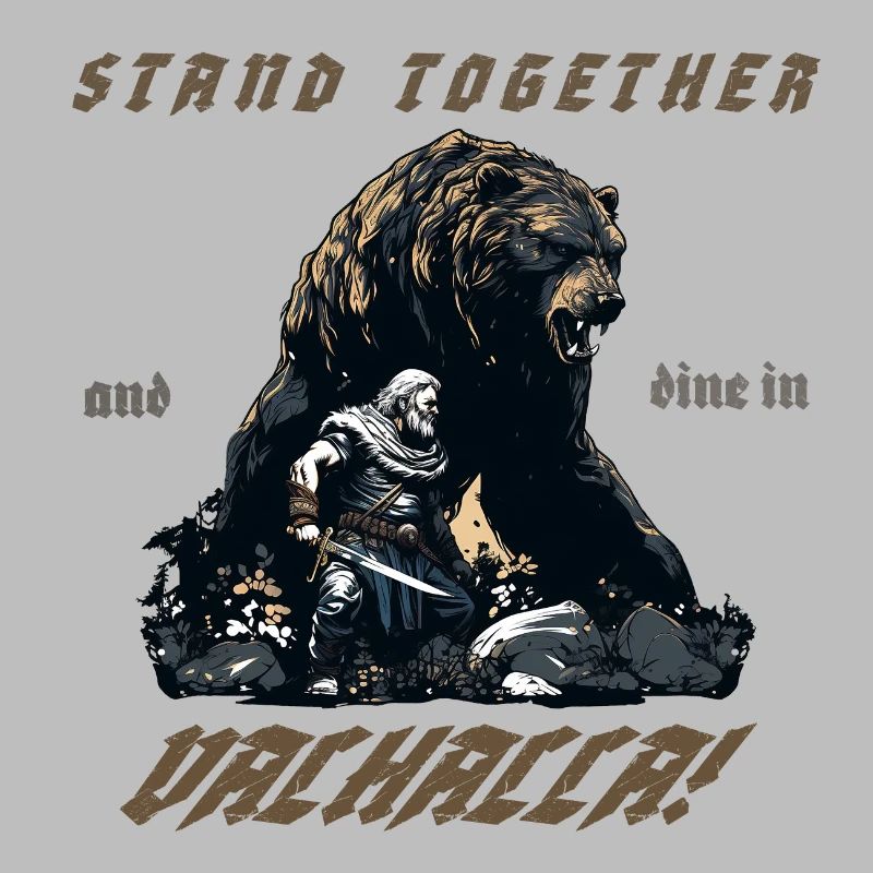 Vikings avec ours « Dînez au Valhalla! »
