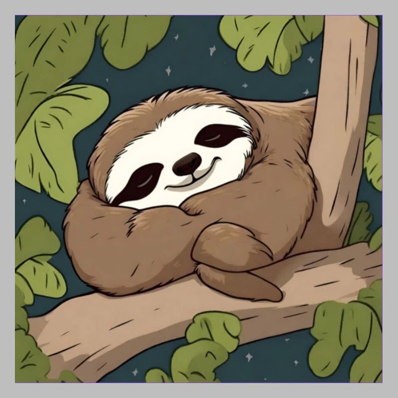 Cute sleeping sloth
