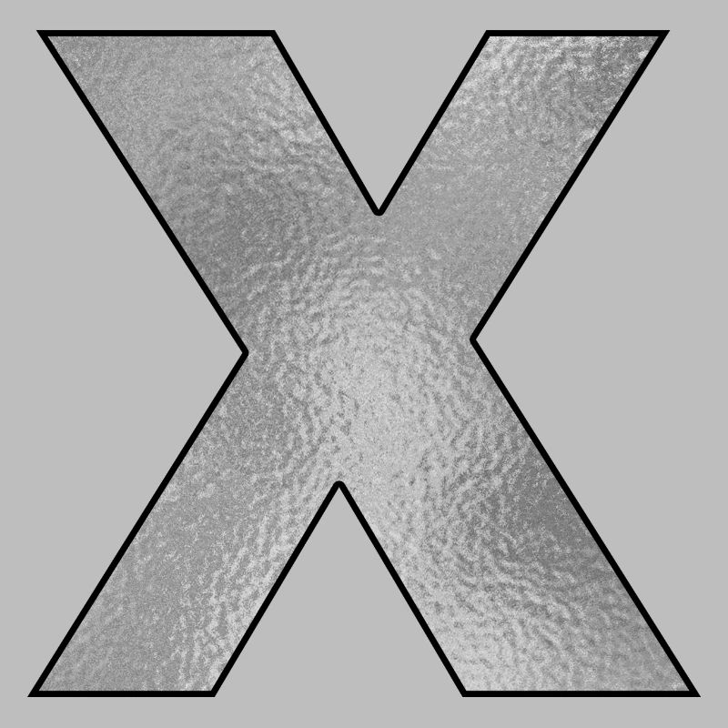 Buchstabe X Silber