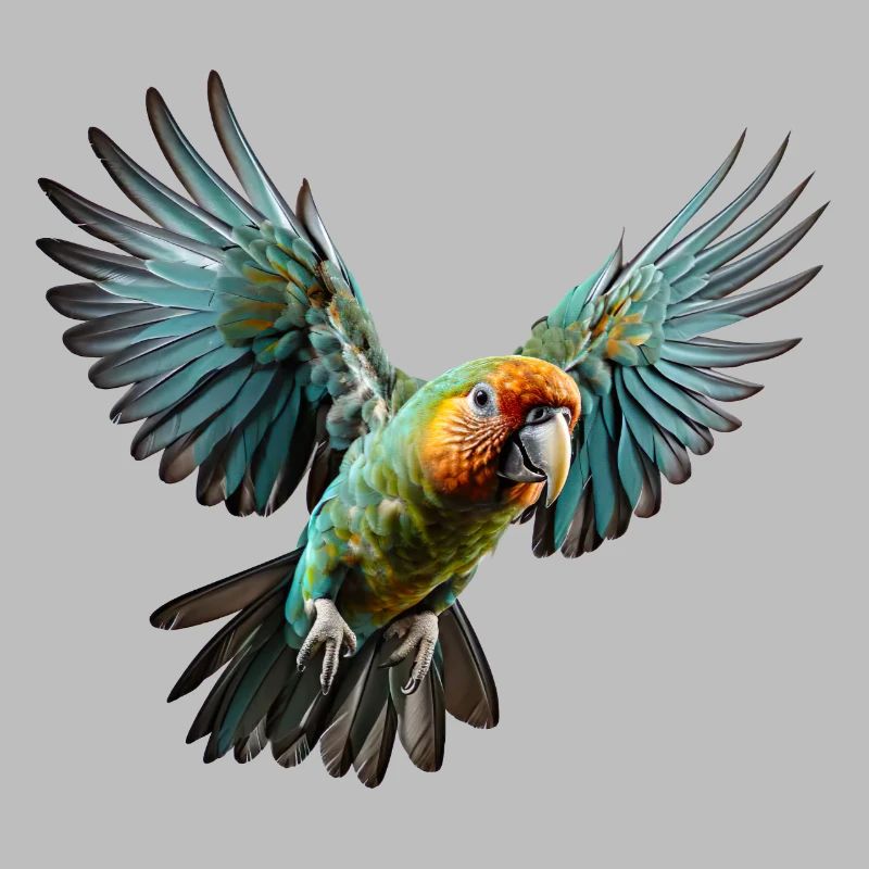 Parrot approaching for landing