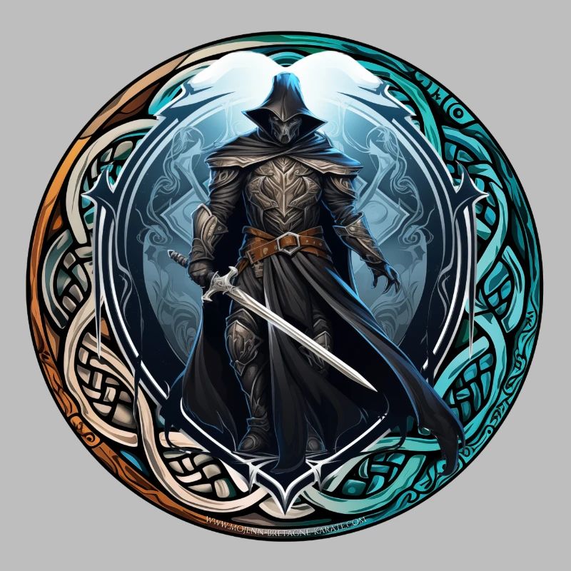 Guerrier celte - magicien à l'épée - rune celte