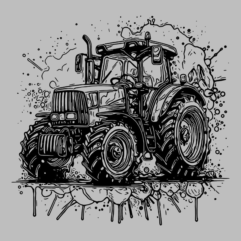 Traktor Splash Design mit Feld Schlepper Experten