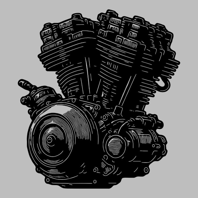 Motorcycle Engine Block Cylinder Fan Displacement Engine