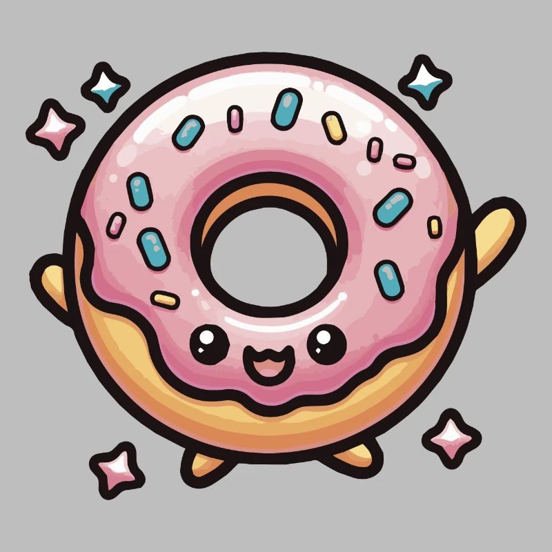 Beignet mignon Chibi Kawaii