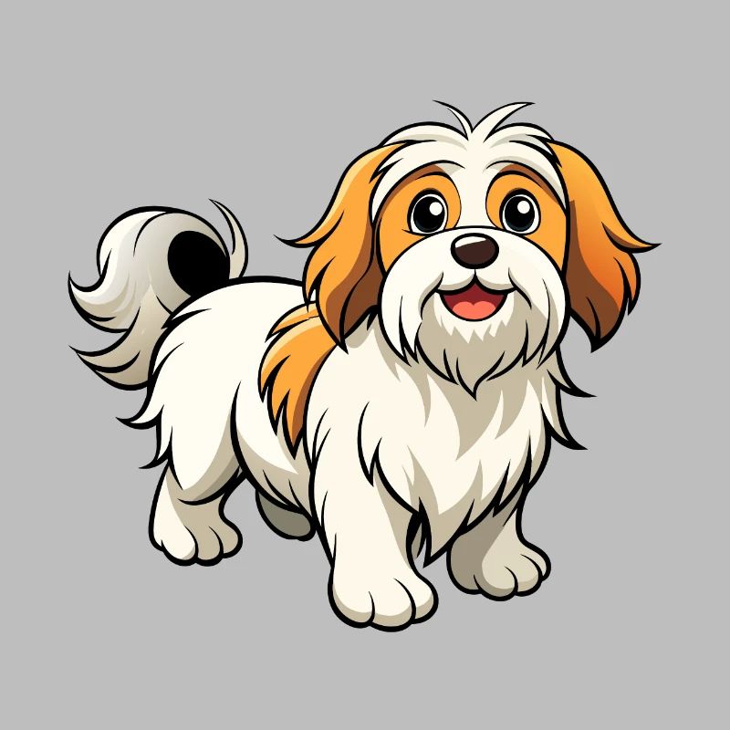 Parade confiante de Lhassa Apso