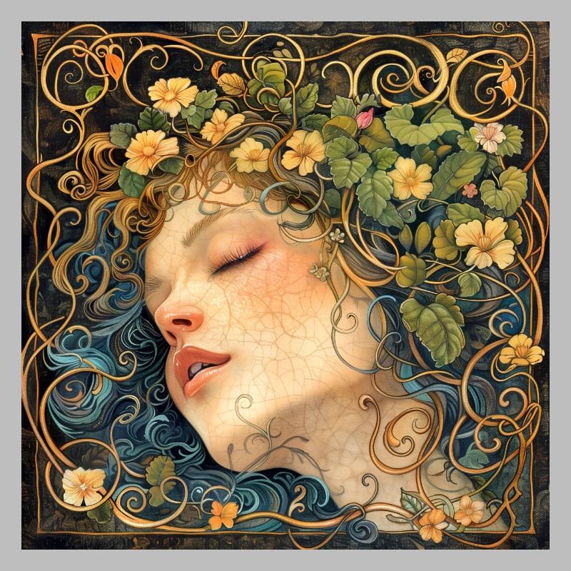 Mädchen mit Blumenkranz