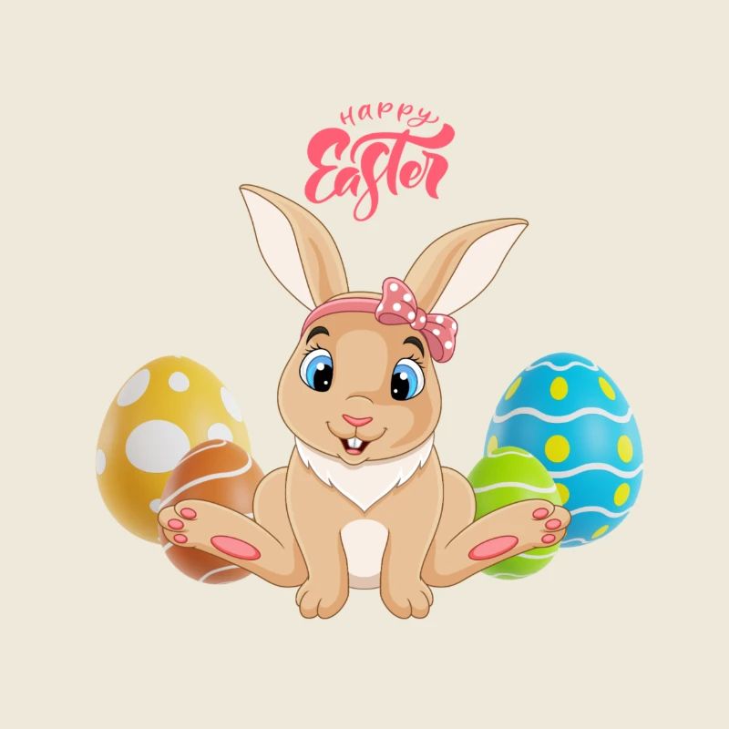 Happy Easter Bunny Egg