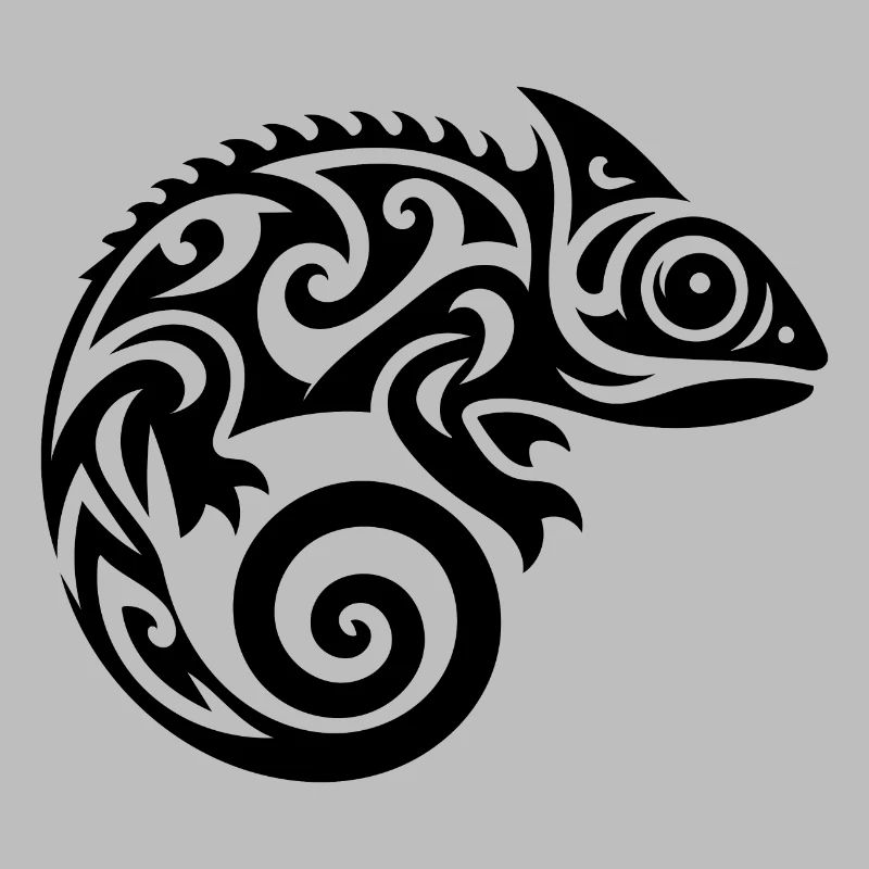 Tatouage mignon petit bébé caméléon
