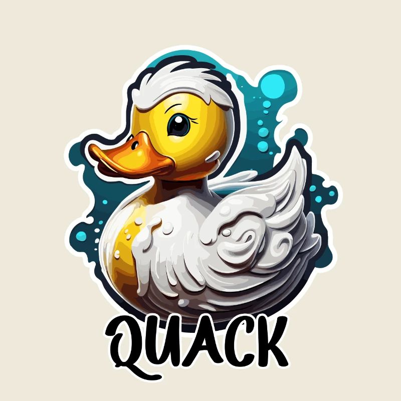 Canard en caoutchouc / Canard en caoutchouc / Eau / Baignoire
