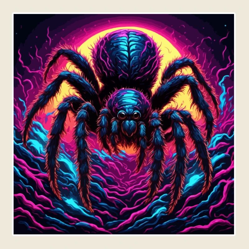 Spinne / Netz / Haustier / Kriechtier / Achtbeiner