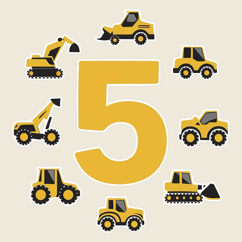 Construction site - 5 years - 5th birthday