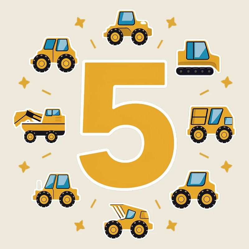 Construction site - 5 years - 5th birthday