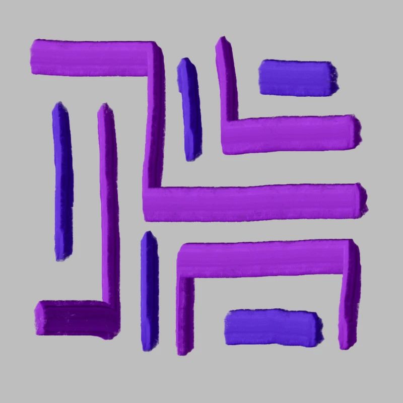 Purple Paint Maze