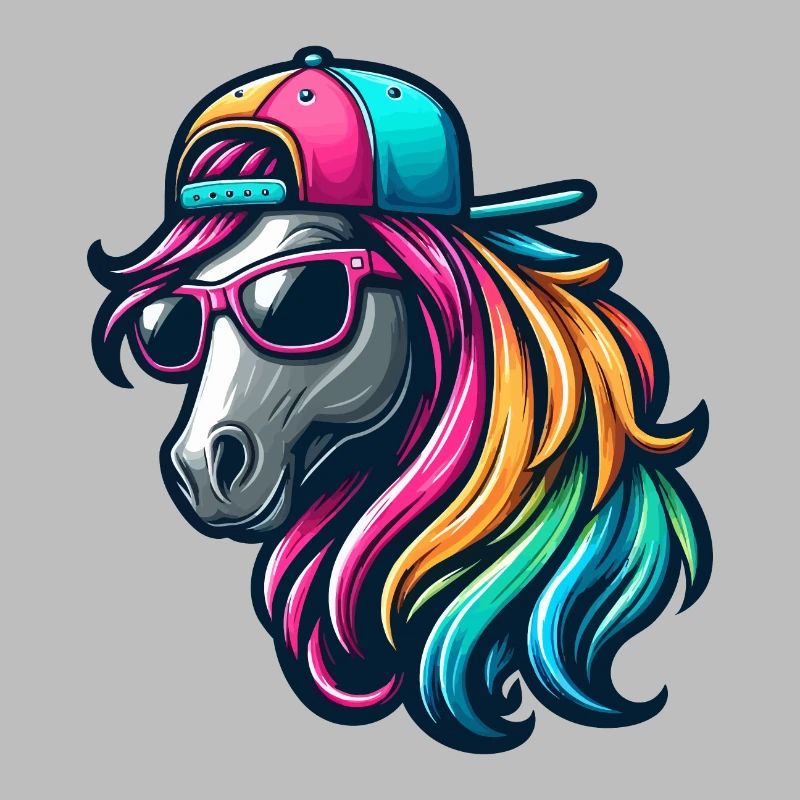 Regenbogen Cooles Pferd