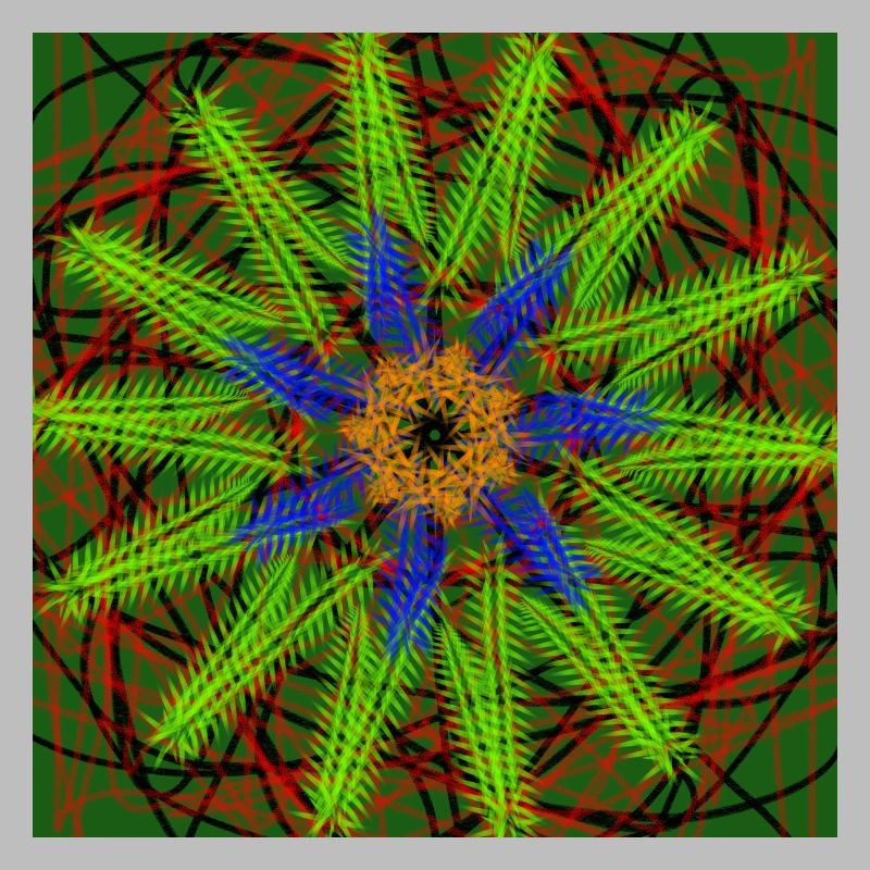 Vert Bleu Étoile abstraite