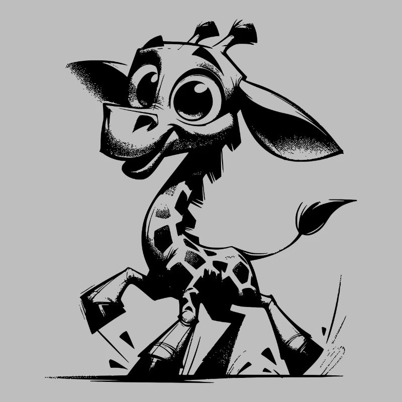 Dessin d’un petit bébé girafe mignon