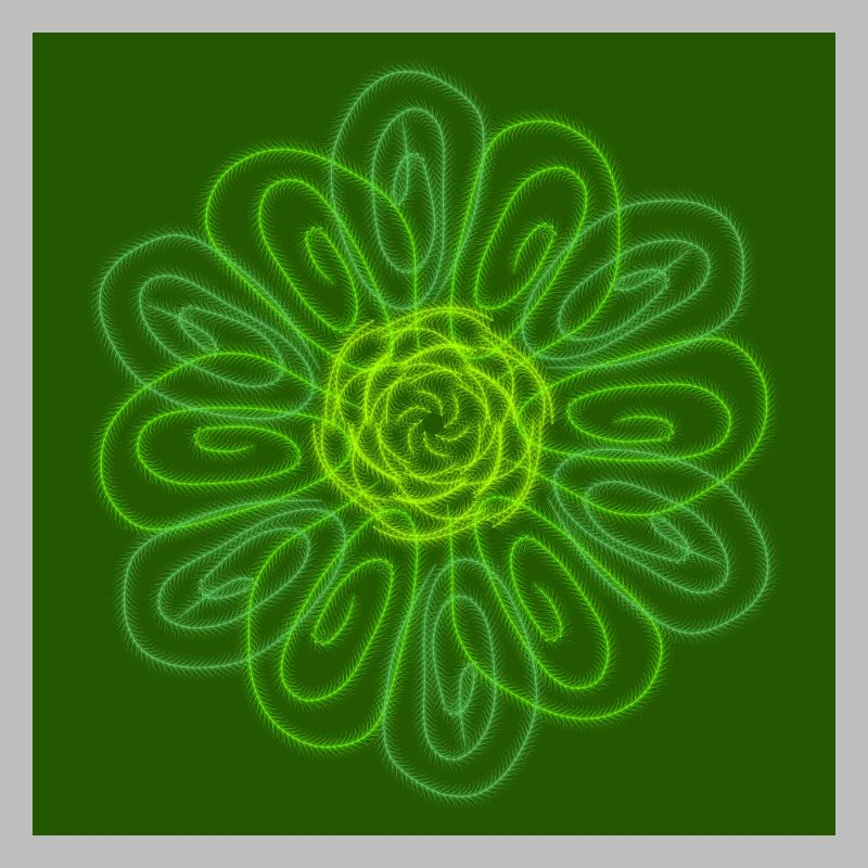 Abstract green flower