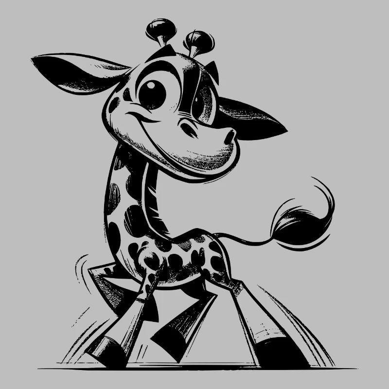 Dessin d’un petit bébé girafe mignon