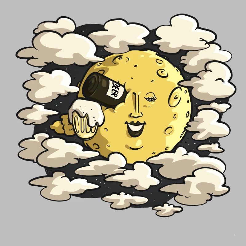 Lune de Méliès et bière