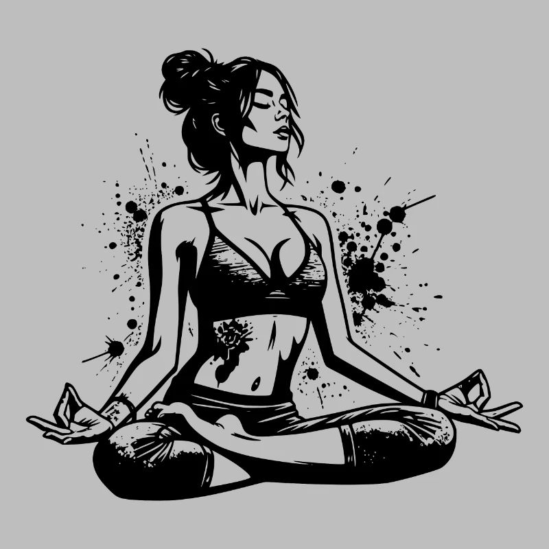 Yoga student doing relaxation exercise for the soul