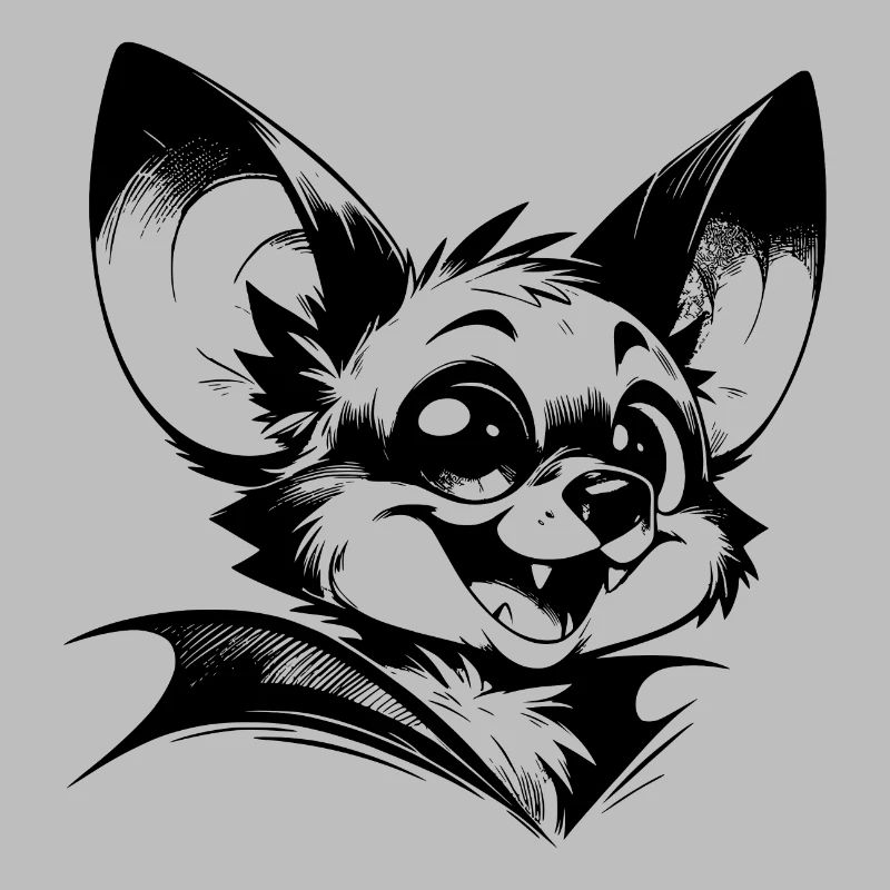 Chauve-souris rieuse bébé vampire dessin