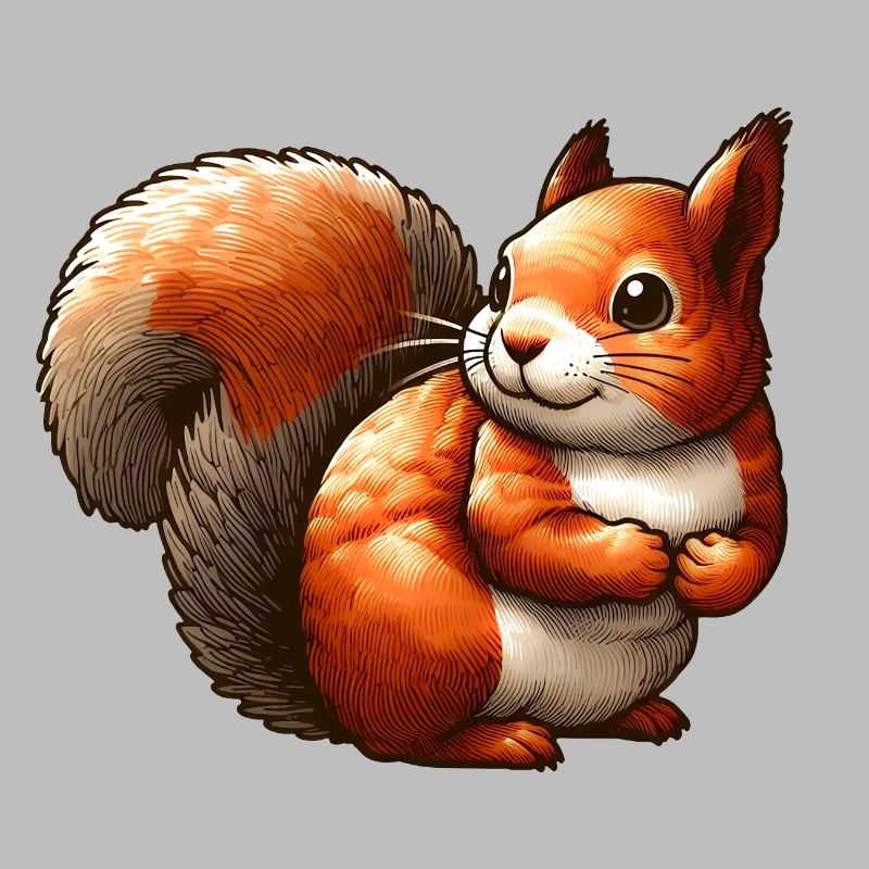 Süßes rotes Eichhörnchen