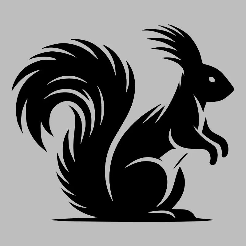 Putziges Eichhörnchen mit buschigem Schwanz