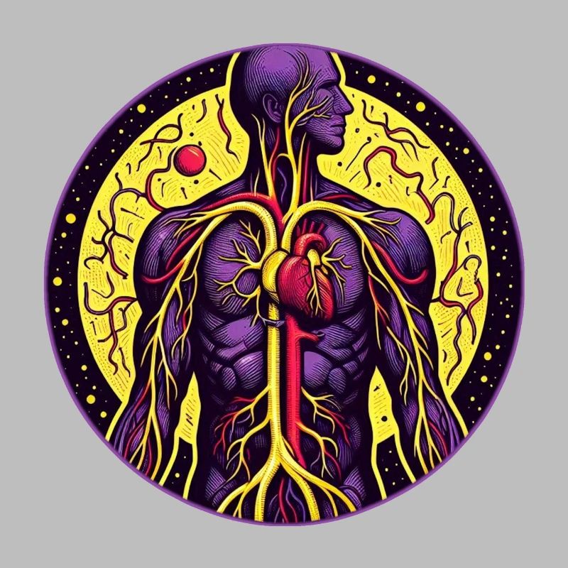 Lebendiges anatomisches Herz