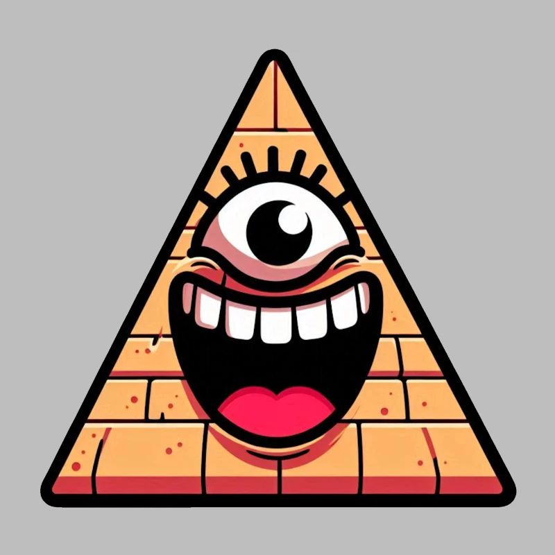 Oeil Pyramide En Terre Cuite