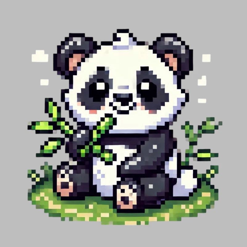 Panda pixel arts