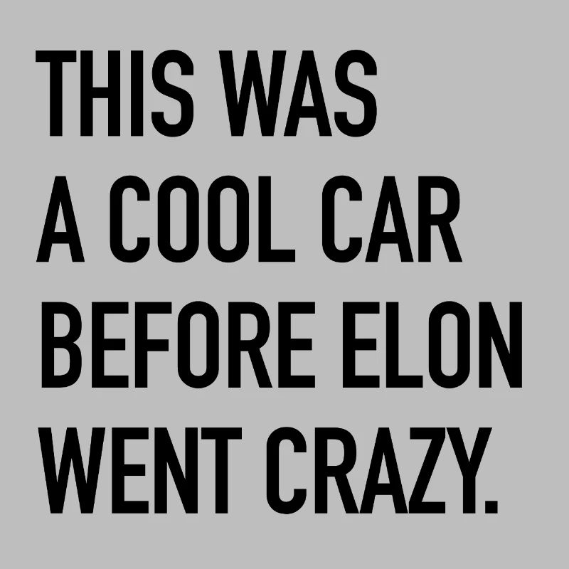 This was a cool car before Elon went crazy