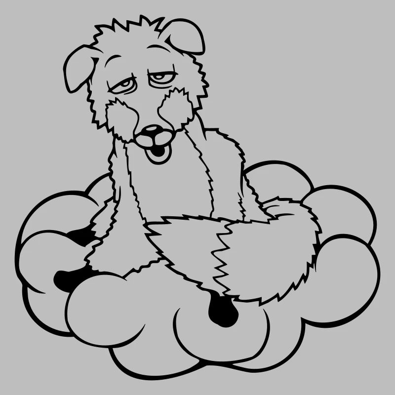 Fox On Cloud Tired Confused Dazed Crazy